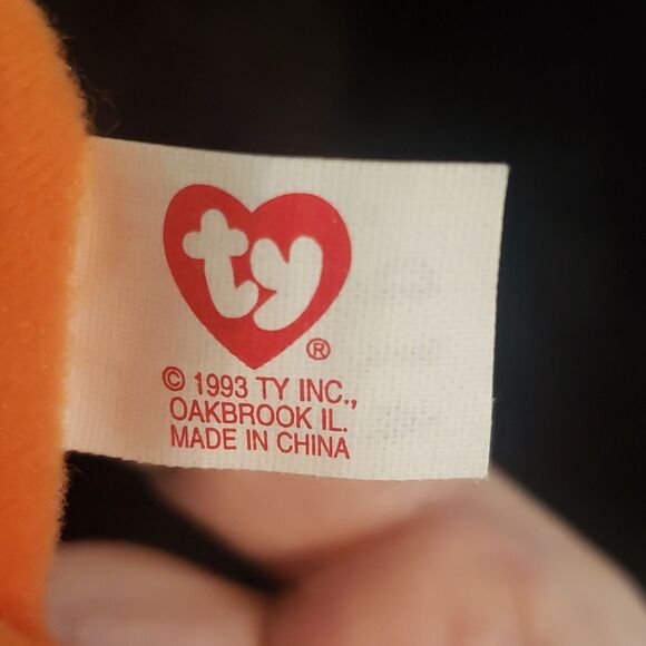 Vintage 1993 Ty Beanie Baby GOLDIE the Goldfish and Teeny Beanie GOLDIE - Picture 15 of 15